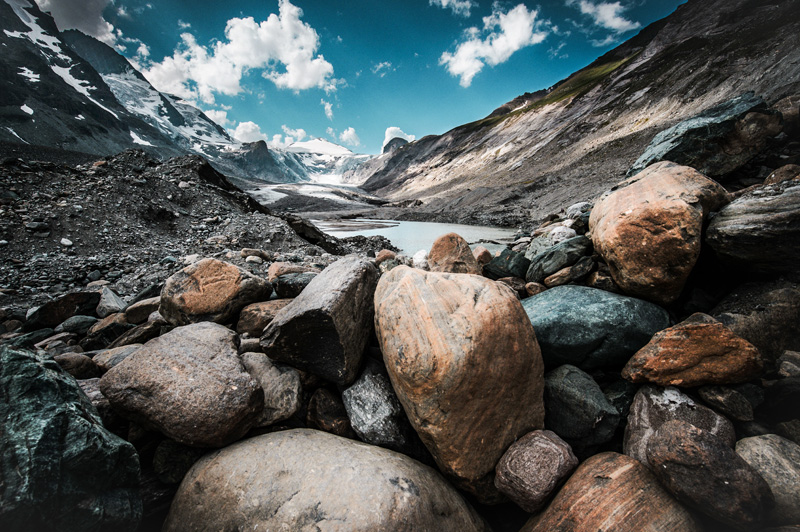 Exploring the cold mountains on summer time